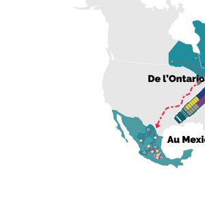 Transport en chargement partiel du Canada au Mexique