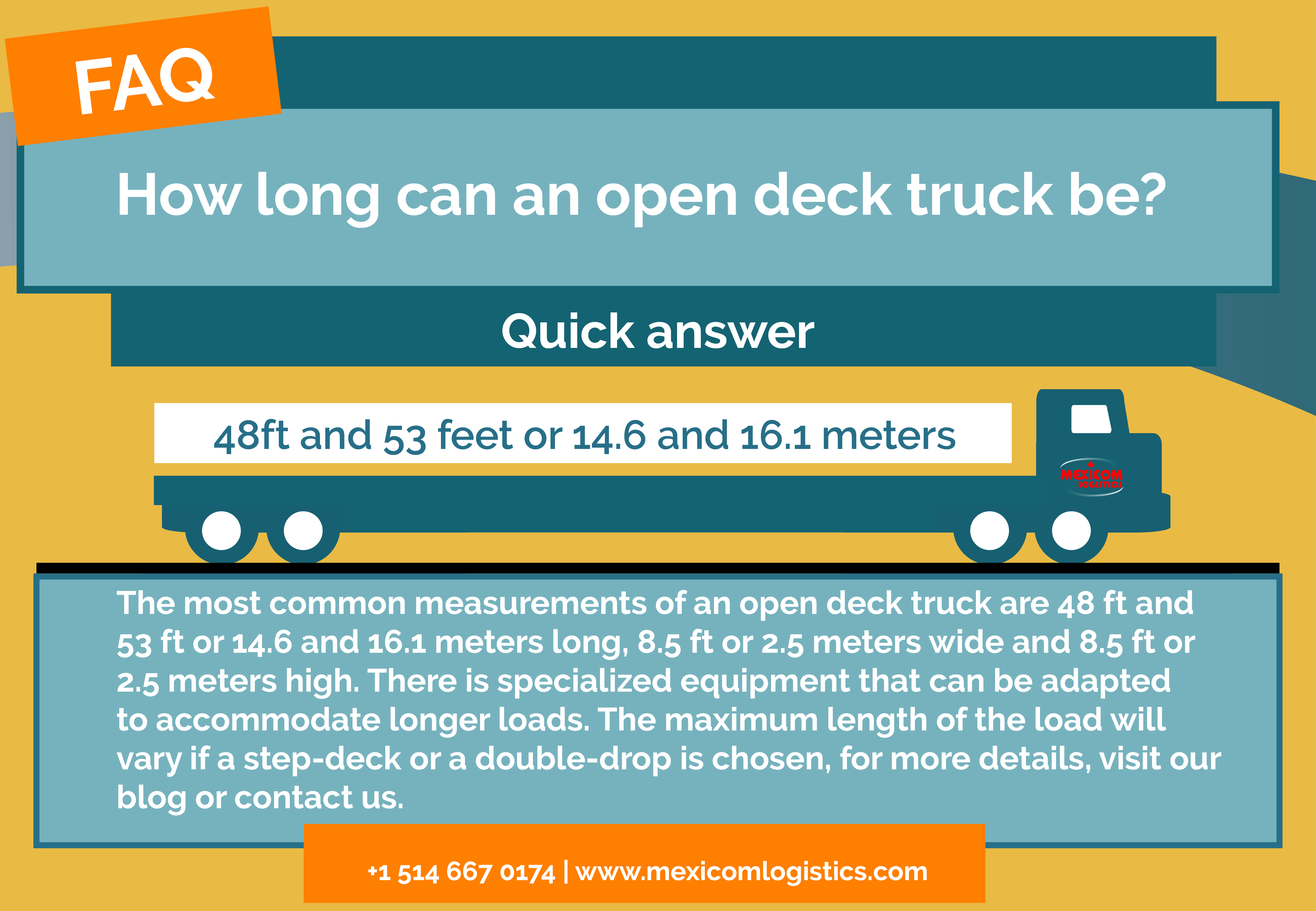 How long can an open deck truck be?