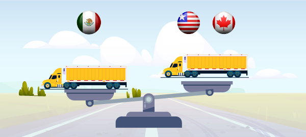 diferencias en el transporte de carga en mexico, estados unidos y canadá, la diferencia en el peso permitido de la carga