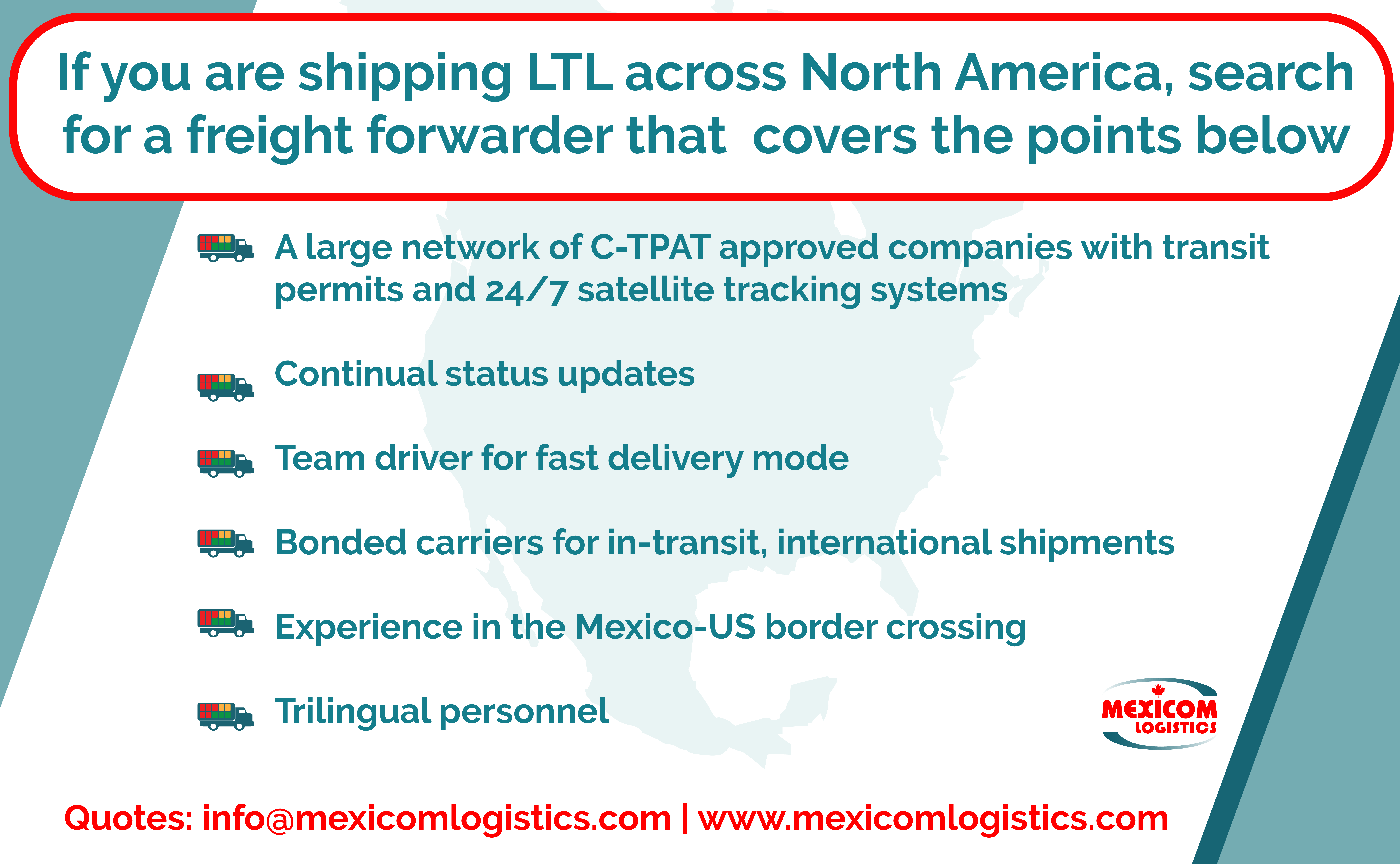choosing a freight forwarder for LTL shipments in North America 