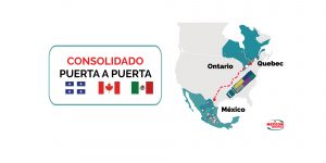 Transporte consolidado de Quebec y Ontario a México
