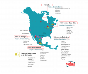 transport routier en Amerique du Nord
