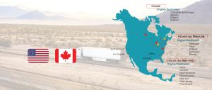transport routier entre le Canada et les etats unis