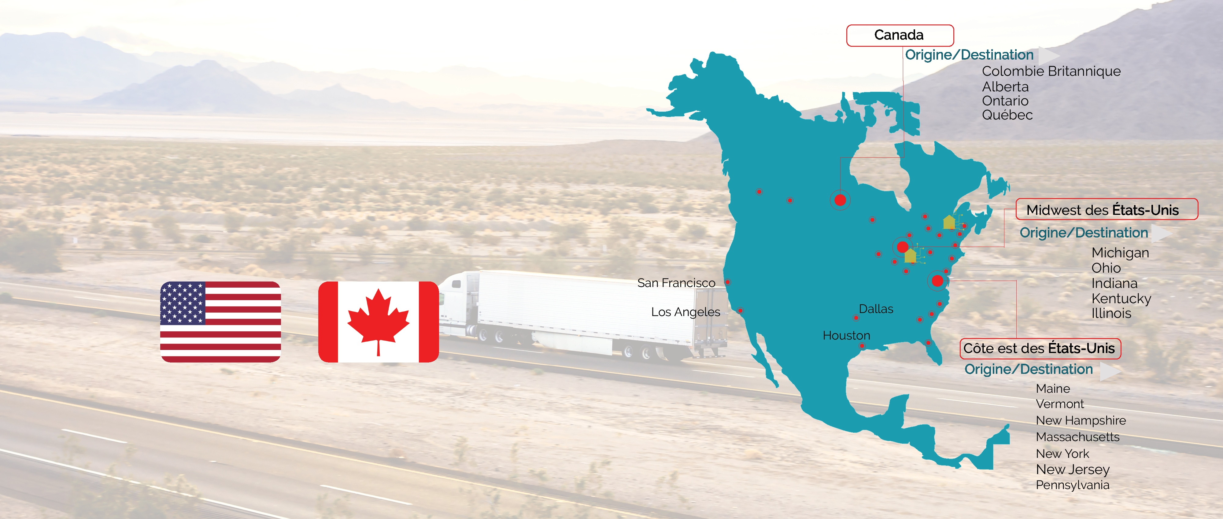 transportroutierentrelesetatsunisetlecanada Logistics
