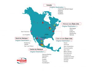 transport de fret en amerique du nord
