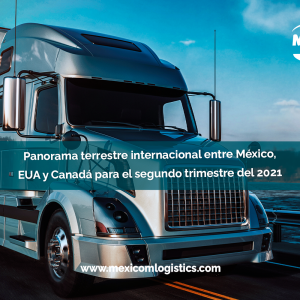 Panorama terrestre internacional entre México,EUA y Canadá para el segundo trimestre del 2021