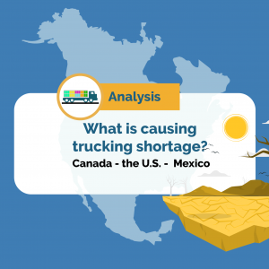 What is causing trucking shortage inMexico , Canada and the US