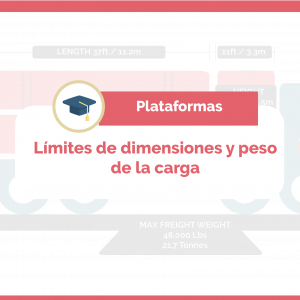 Limites de peso y dimensiones de la carga en plataformas
