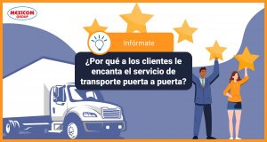 portada de servicio de transporte de puerta a puerta